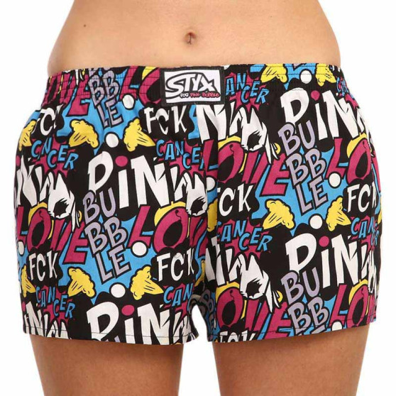 Boxers para mulher Styx art borracha clássica Pink Bubble (K1058)