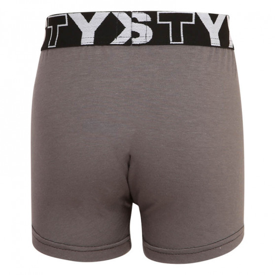 Boxers para criança Styx desporto elástico cinzento escuro (GJ1063)