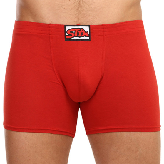 Boxers para homem Styx longo elástico clássico vermelho (F1064)