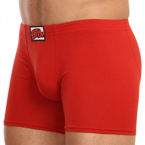 Boxers para homem Styx longo elástico clássico vermelho (F1064)