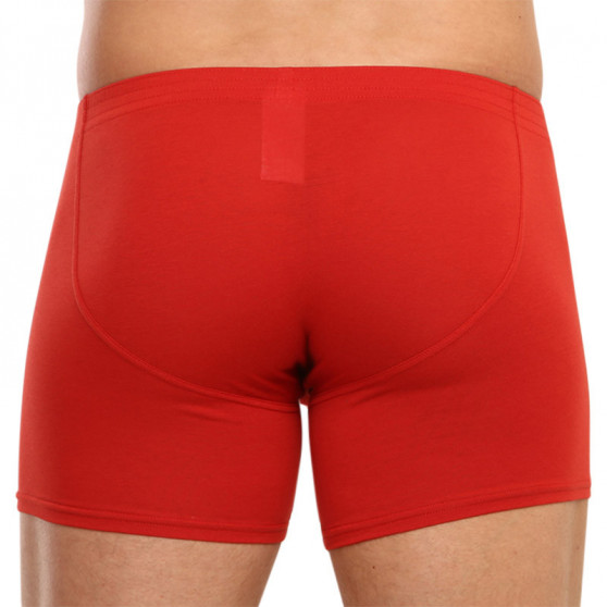 Boxers para homem Styx longo elástico clássico vermelho (F1064)