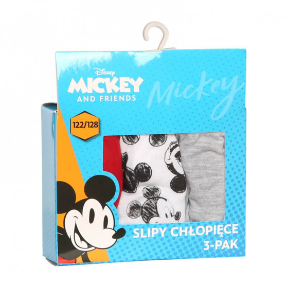 3PACK cuecas para rapaz E plus M Mickey multicolorido (MCK-A)