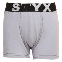 Boxers para criança Styx desporto elástico cinzento claro (GJ1067)