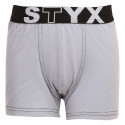 Boxers para criança Styx desporto elástico cinzento claro (GJ1067)