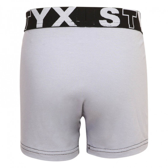 Boxers para criança Styx desporto elástico cinzento claro (GJ1067)