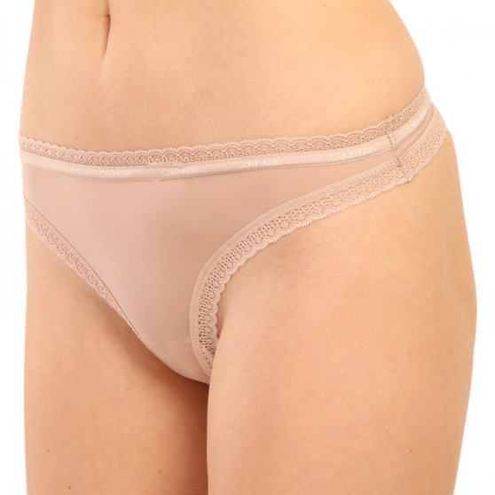 Tanga para mulher Calvin Klein bege (QD3763E-7NS)