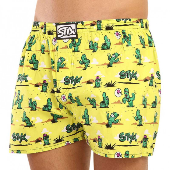 Boxers para homem Styx arte clássico borracha tamanho grande cactus (E1351)