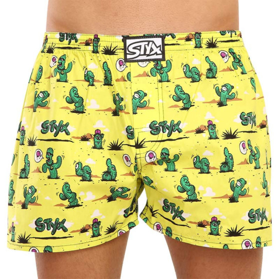 Boxers para homem Styx arte clássico borracha tamanho grande cactus (E1351)