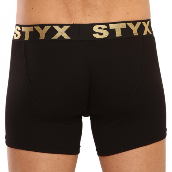 Boxers para homem Styx / KTV long sport borracha preto - preto borracha (UTC960)