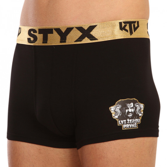 Boxers para homem Styx / KTV sports borracha preto - gold borracha (GTZL960)