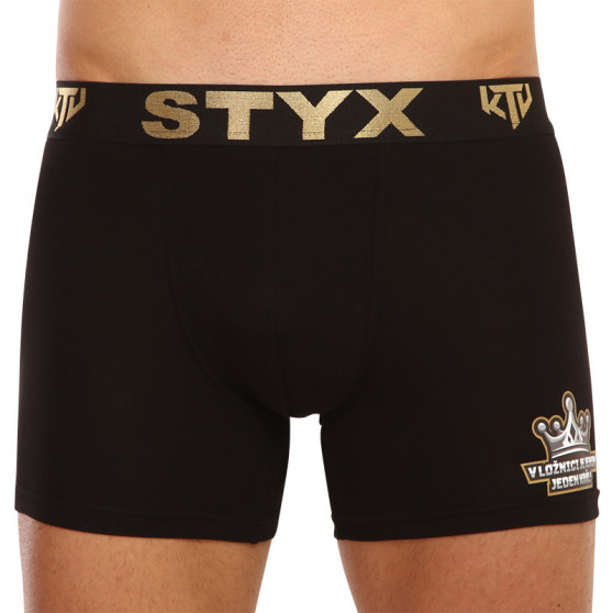 Boxers para homem Styx / KTV long sport borracha preto - preto borracha (UTCK960)