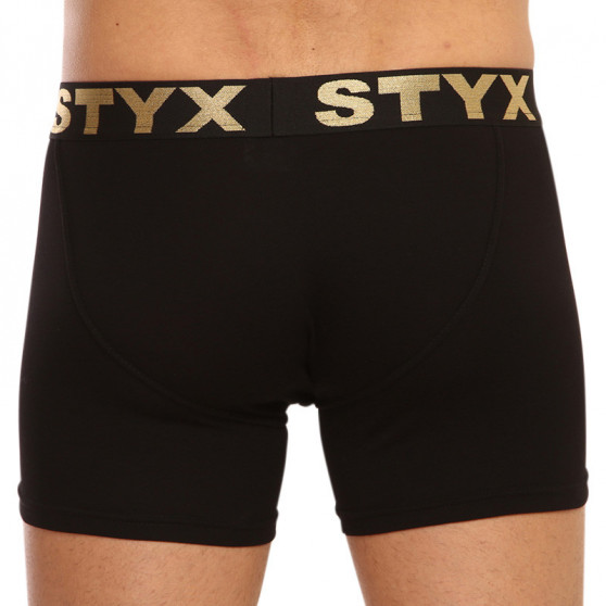 Boxers para homem Styx / KTV long sport borracha preto - preto borracha (UTCK960)