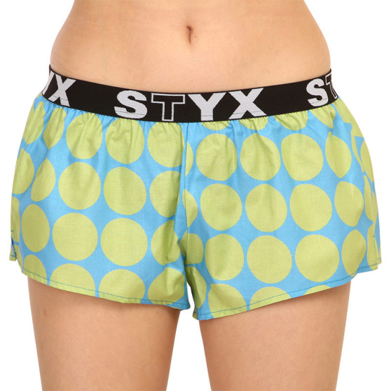 Boxers para mulher Styx arte esportes borracha polka dots (T1054)