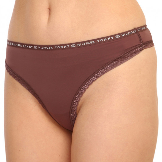 3PACK Tanga para mulher Tommy Hilfiger multicolorido (UW0UW02824 0XX)