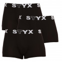 3PACK Boxers para homem Styx sport borracha preto (G9606060)