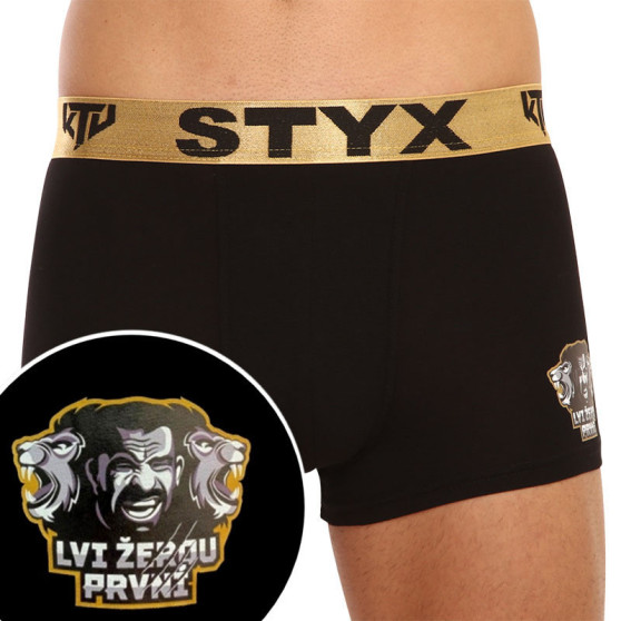 Boxers para homem Styx / KTV sports borracha preto - gold borracha (GTZL960)