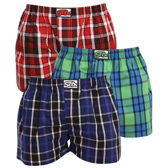 3PACK Boxers para homem Styx borracha clássica multi-coloured (A9141819)