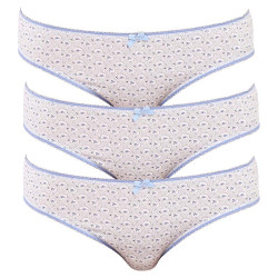 3PACK cuecas para mulher Molvy azul (3MD-792-KEU)