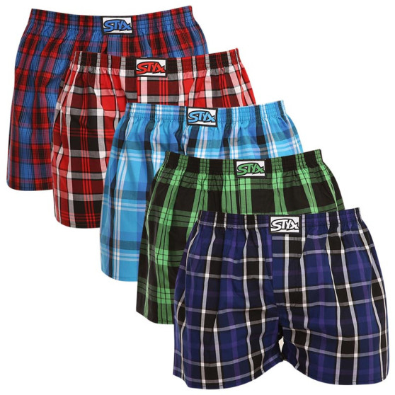 5PACK Boxers para homem Styx borracha clássica multi-coloured (A91113141519)