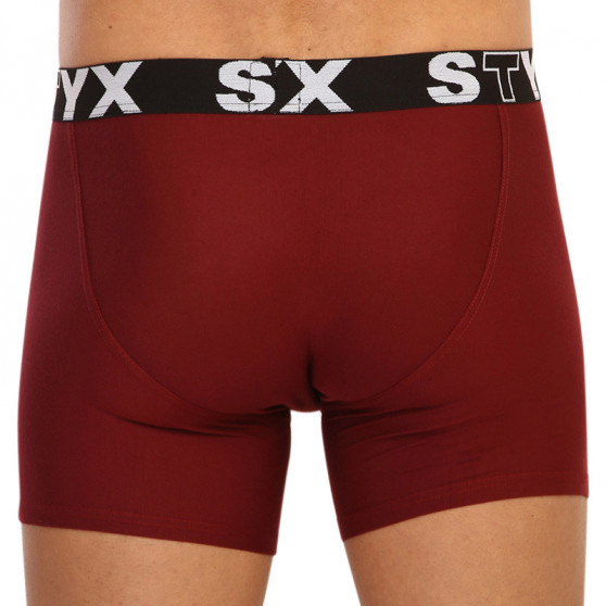 Boxers para homem Styx longo desportivo elástico cor de vinho (U1060)