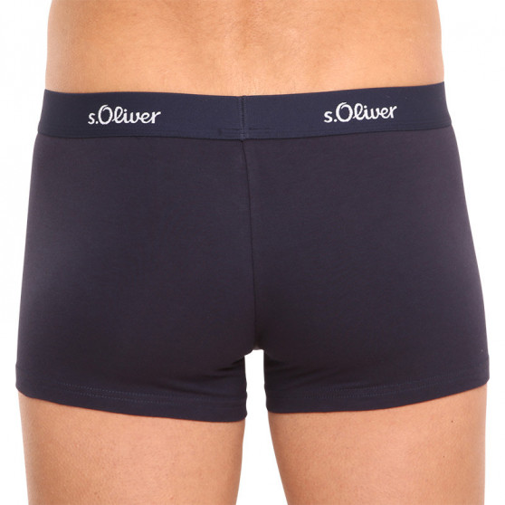 3PACK Boxers para homem S.Oliver azul escuro (JH-34H-18617715)