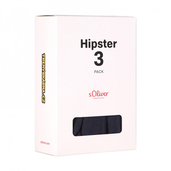 3PACK Boxers para homem S.Oliver azul escuro (JH-34H-18617715)