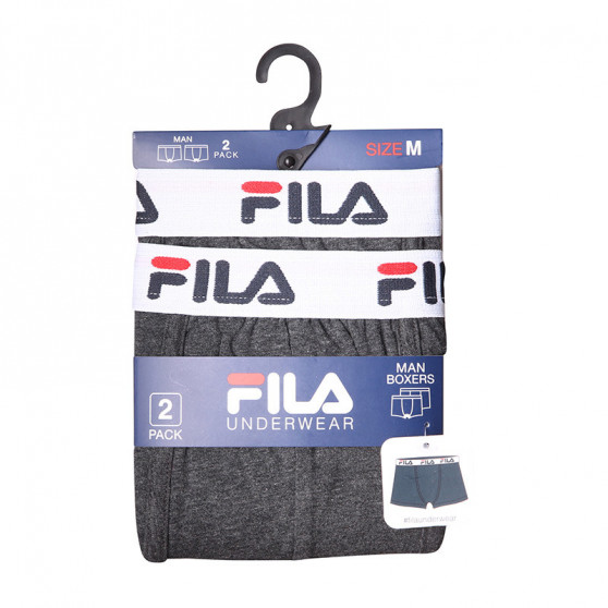 2PACK Boxers para homem Fila cinzento (FU5016/2-248)