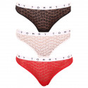 3PACK Tanga para mulher Tommy Hilfiger multicolorido (UW0UW02524 0X0)