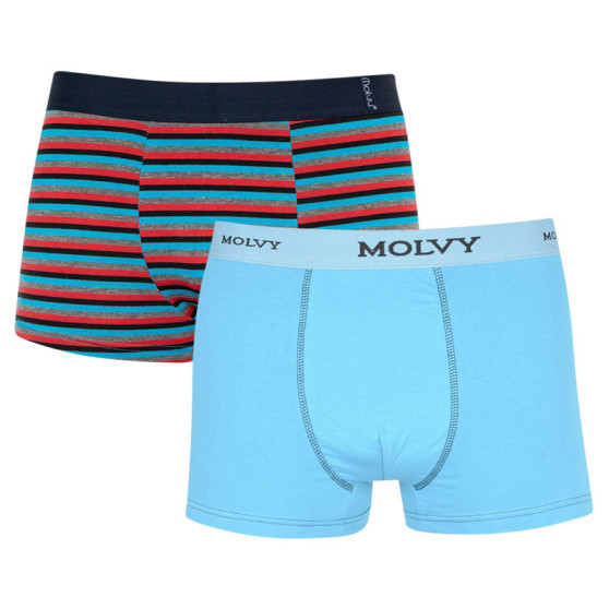 2PACK Boxers para homem Molvy multicolorido (2MP-305-BEU)