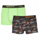 2PACK Boxers para homem Molvy multicolorido (2MP-2637-BEU)