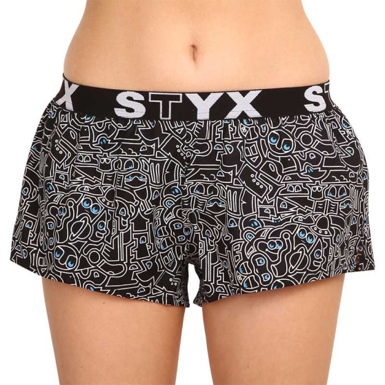 Boxers para mulher Styx arte desporto borracha doodle (T1256)