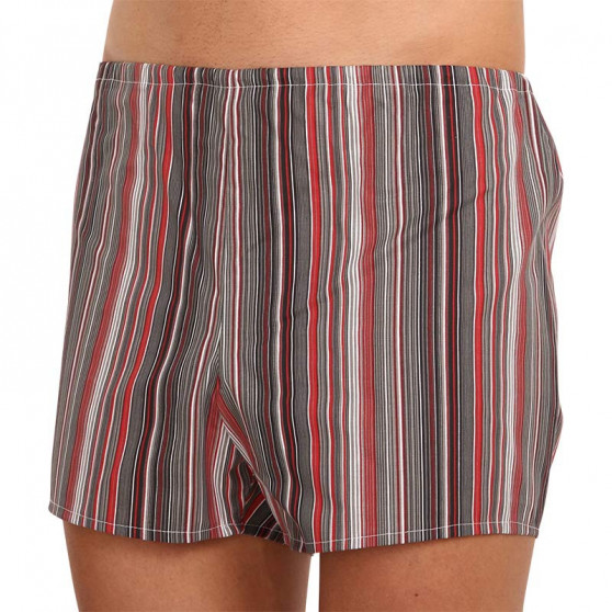 Boxers clássicos para homem Foltýn vermelho com riscas (K52)