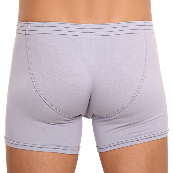 Boxers para homem Styx longo clássico de borracha cinzento claro (F1067)