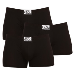 3PACK Boxers para homem Styx borracha clássica preto (Q9606060)