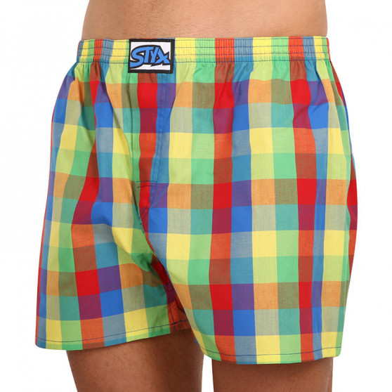 Boxers para homem Styx clássico de borracha superdimensionado multicolorido (E925)