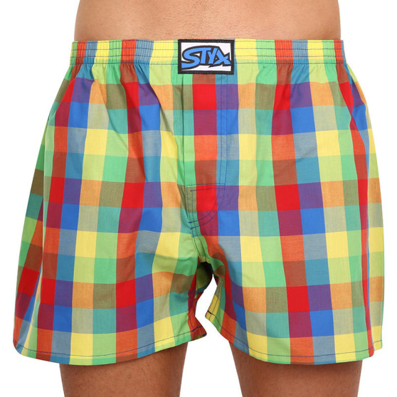 Boxers para homem Styx clássico de borracha superdimensionado multicolorido (E925)