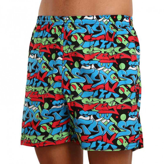 Boxers de banho para homem com bolsos Styx graffiti (D1255)