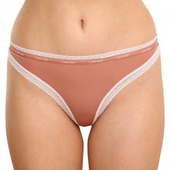 3PACK Tanga para mulher Calvin Klein multicolorido (QD3802E-147)