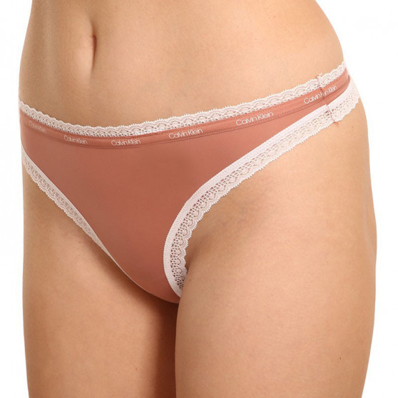 3PACK Tanga para mulher Calvin Klein multicolorido (QD3802E-147)