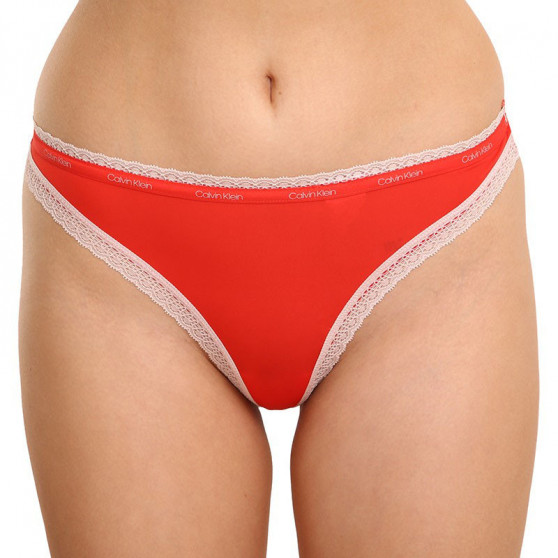 3PACK Tanga para mulher Calvin Klein multicolorido (QD3802E-147)