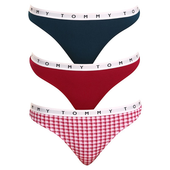 3PACK Tanga para mulher Tommy Hilfiger multicolorido (UW0UW02521 0XR)