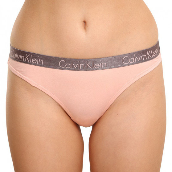 3PACK Tanga para mulher Calvin Klein multicolorido (QD3560E-1CZ)