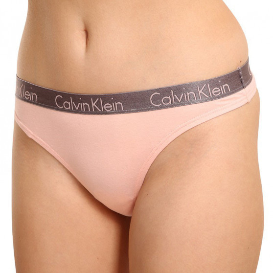 3PACK Tanga para mulher Calvin Klein multicolorido (QD3560E-1CZ)