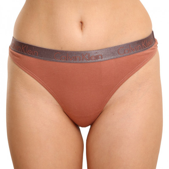 3PACK Tanga para mulher Calvin Klein multicolorido (QD3560E-1CZ)