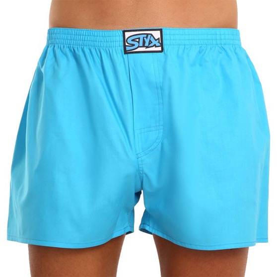 Boxers para homem Styx borracha clássica azul claro (A969)