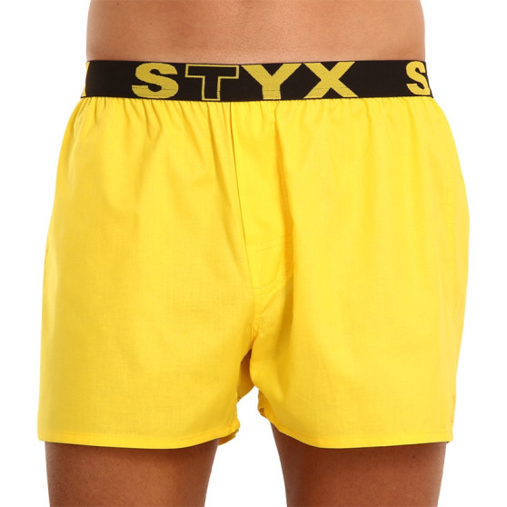 Boxers para homem Styx desporto elástico amarelo (B1068)