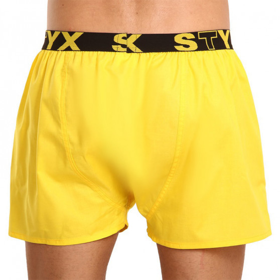 Boxers para homem Styx desporto elástico amarelo (B1068)