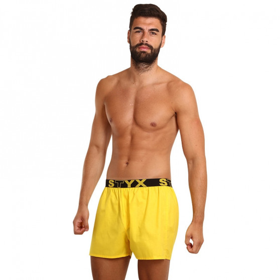 Boxers para homem Styx desporto elástico amarelo (B1068)