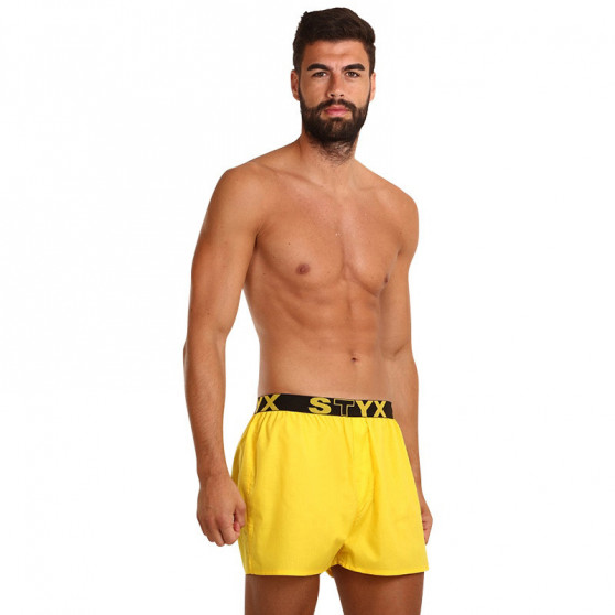 Boxers para homem Styx desporto elástico amarelo (B1068)