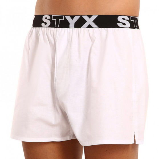 Boxers para homem Styx sport borracha branco (B1061)